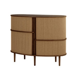 Audacious Highboard Schrank Dunkle Eiche/Sugar Brown