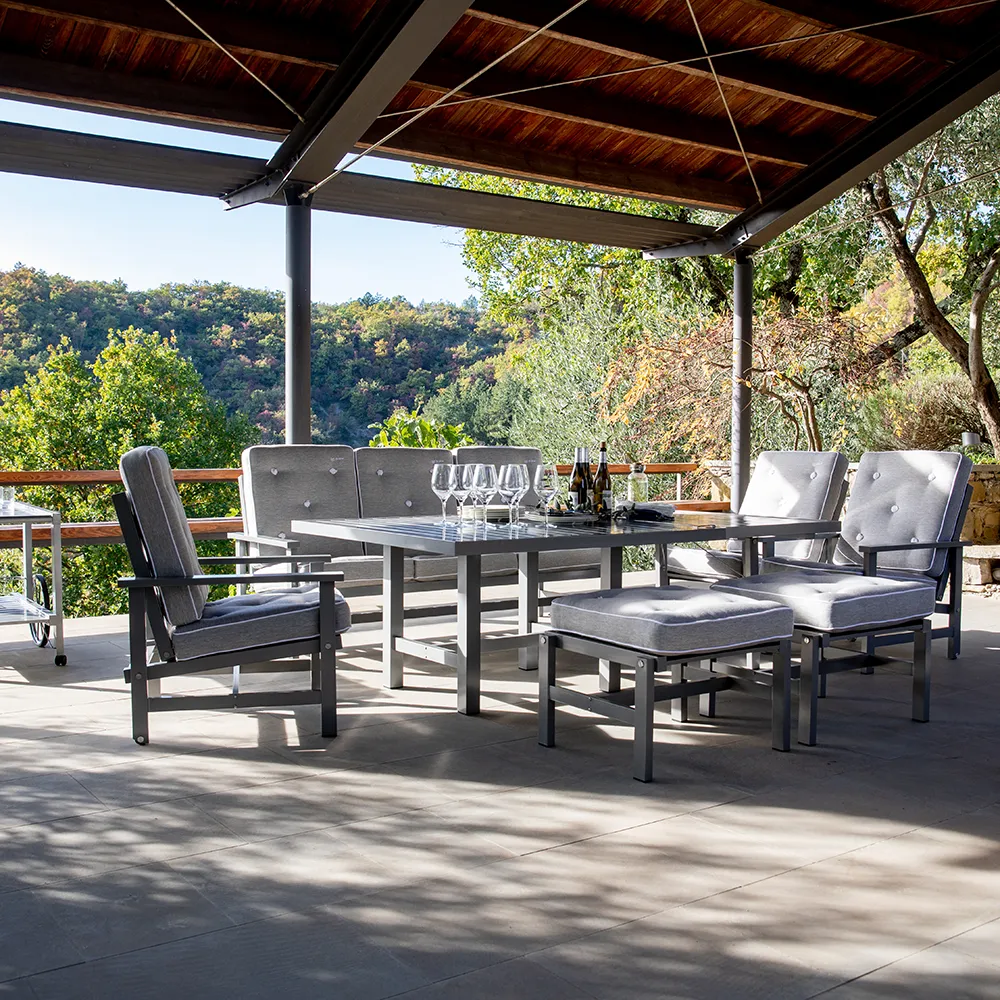 Tisch 80X142cm Grau Aluminium