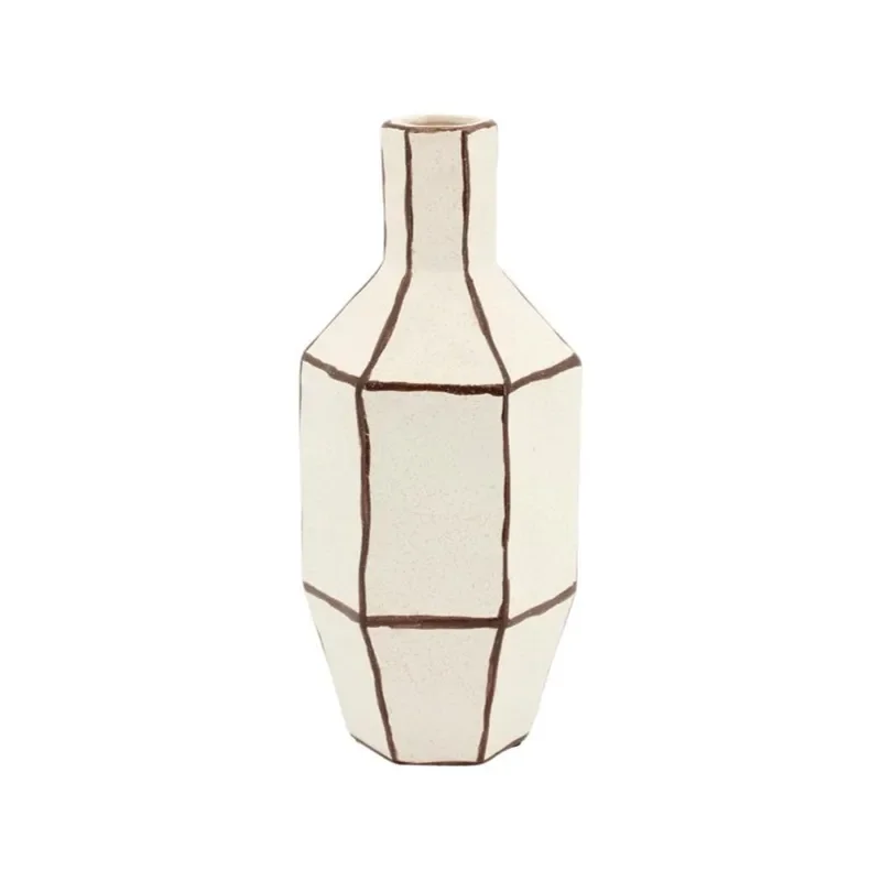 Facet 1 14,5x13x33 cm Steingut Off white