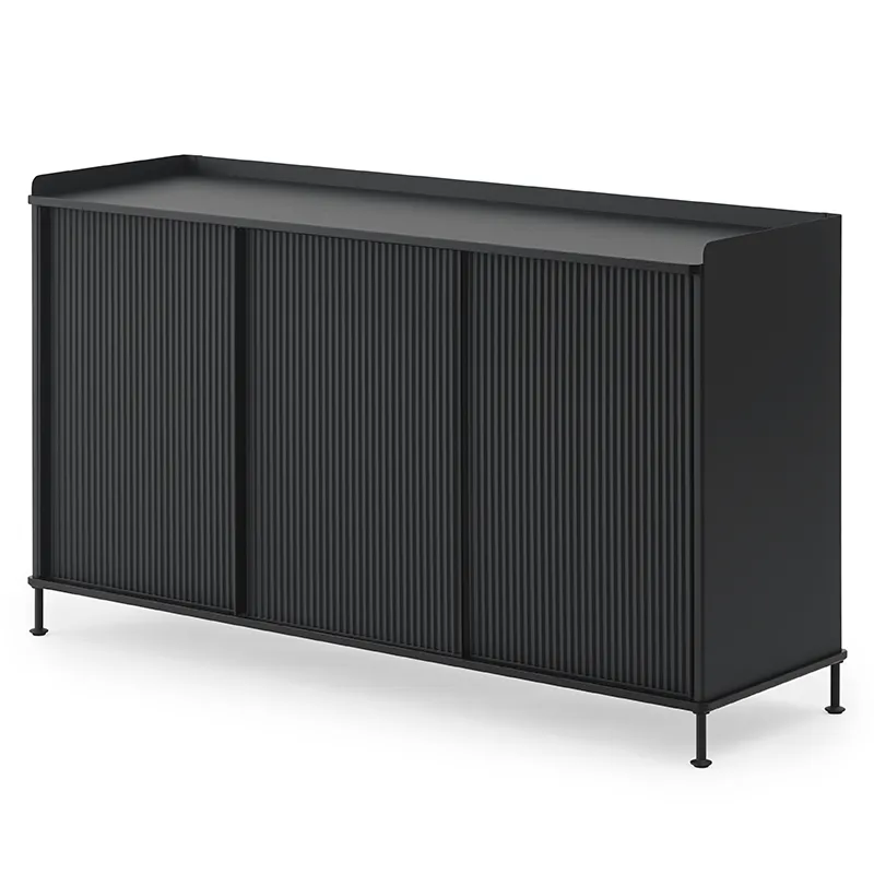 Enfold Anrichte 148 x 45 cm  - Black Anthracite Black