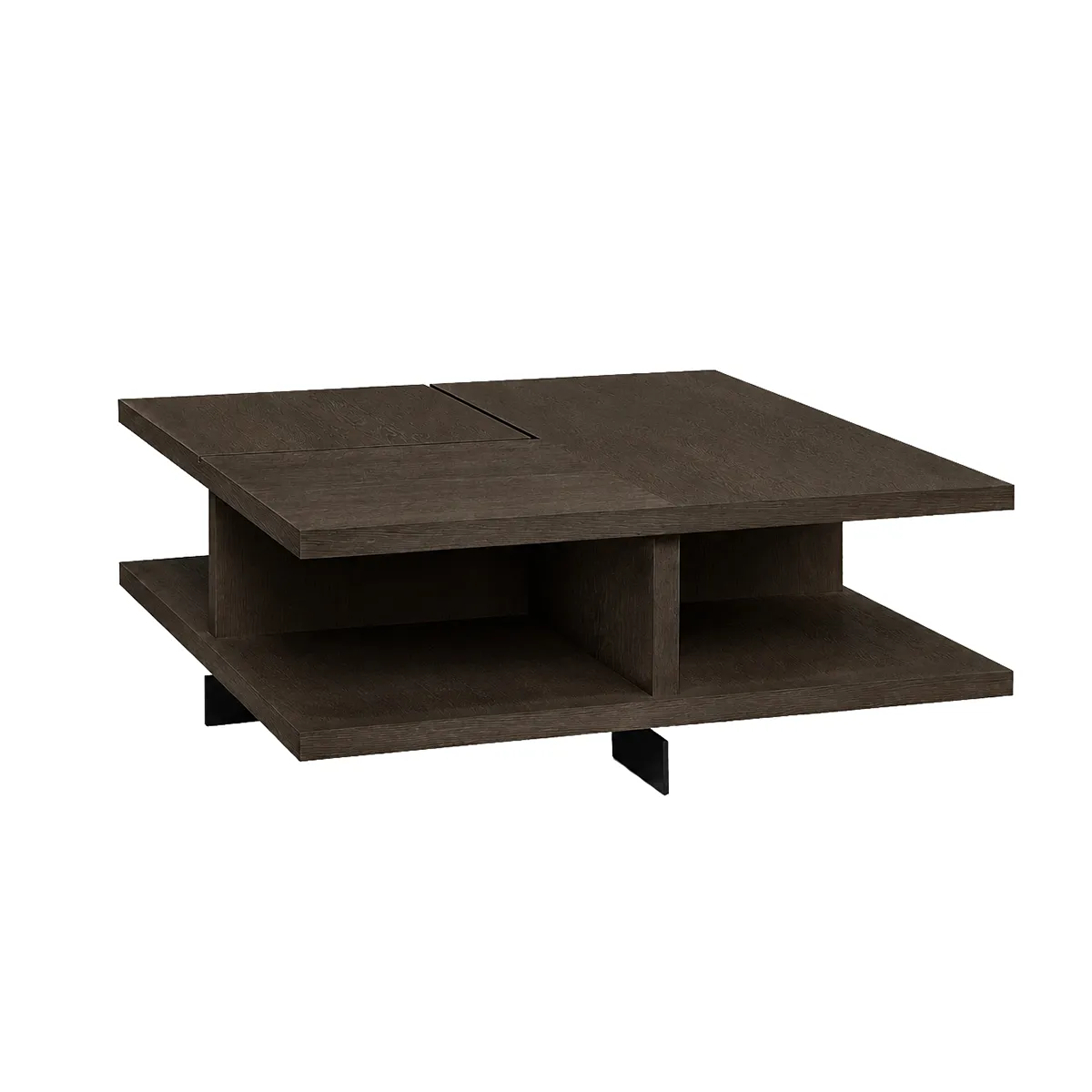 Quadratischer Couchtisch Quinn US brown