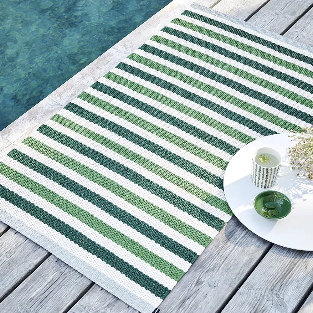 Teo Teppich 85x200 cm Dark Green/Grass Green/Vanilla