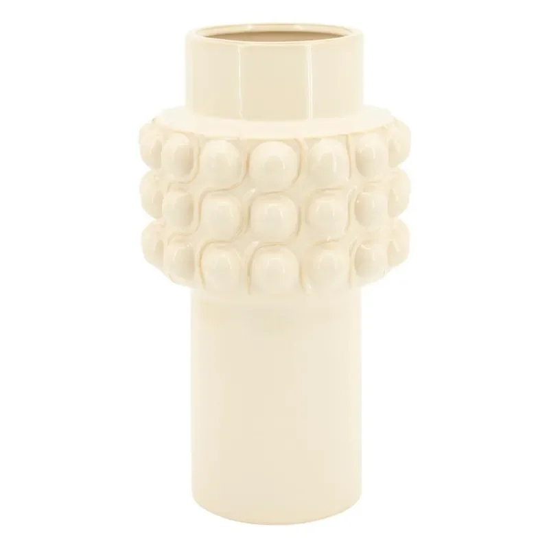 Saga large 23x23x41,5 cm Steingut off white
