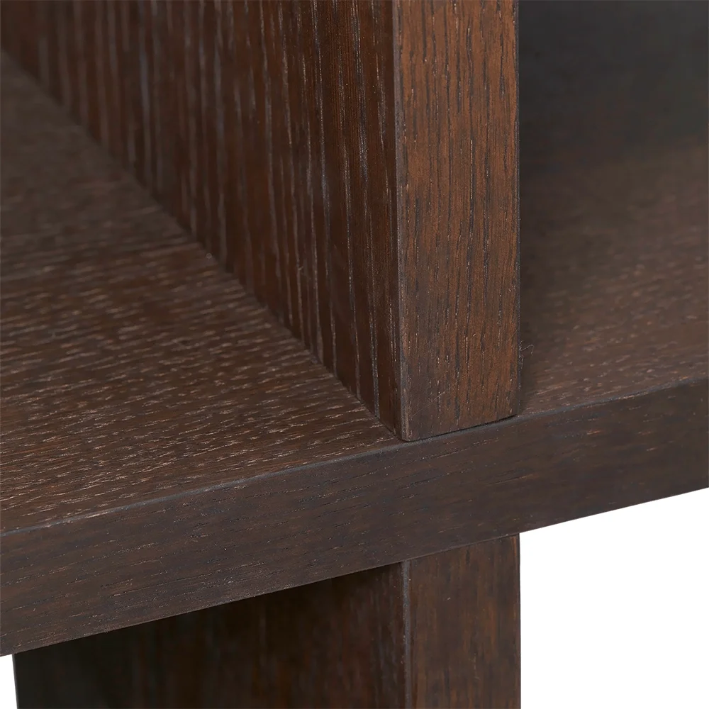  Kona Bücherregal 1x4 - Dunkel gebeizte Eiche