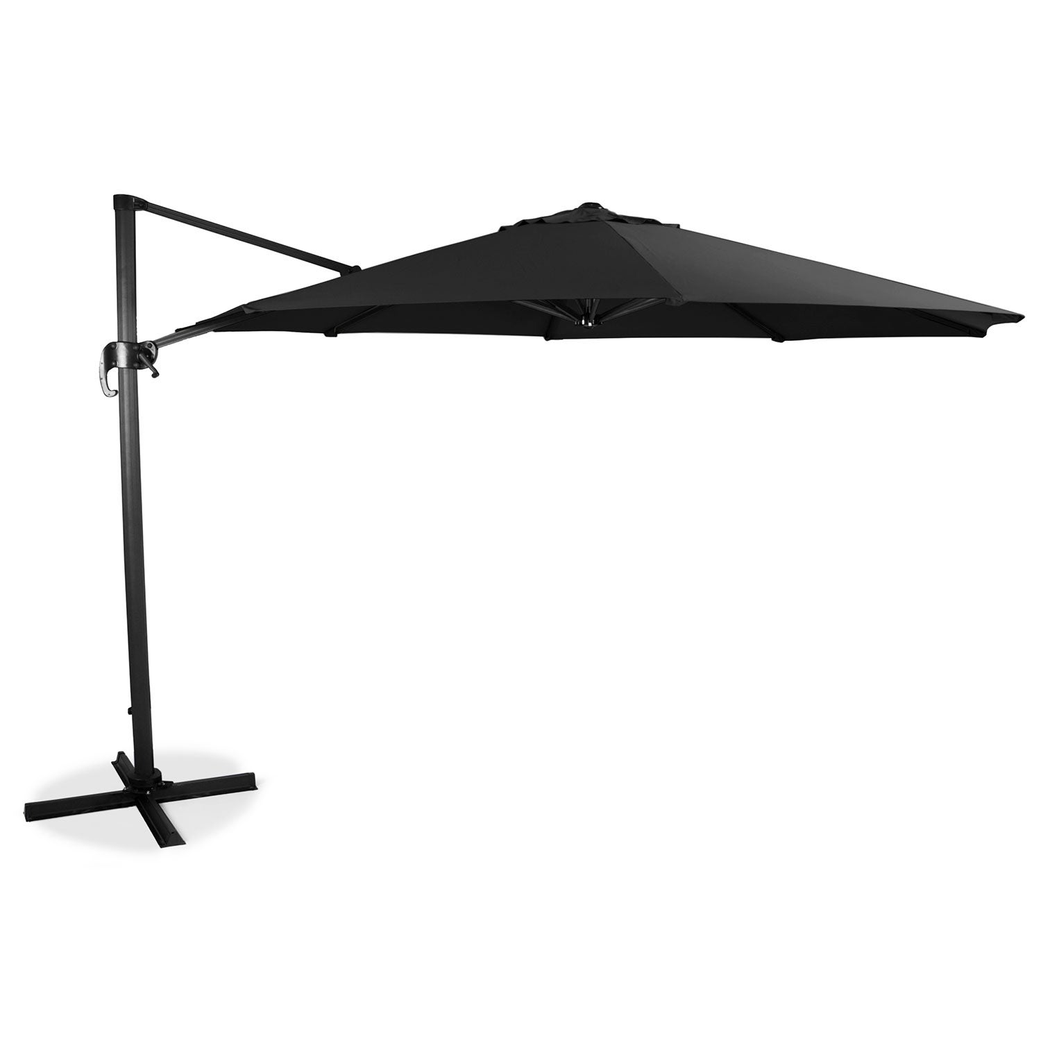 Hånger sonnenschirm 350 cm schwarz Aluminium 