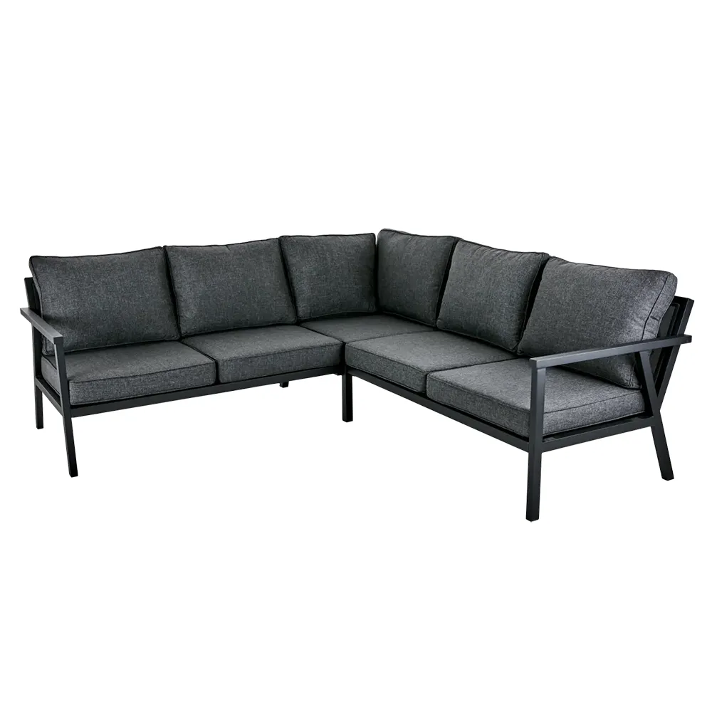 Rana Ecksofa niedrig schwarz