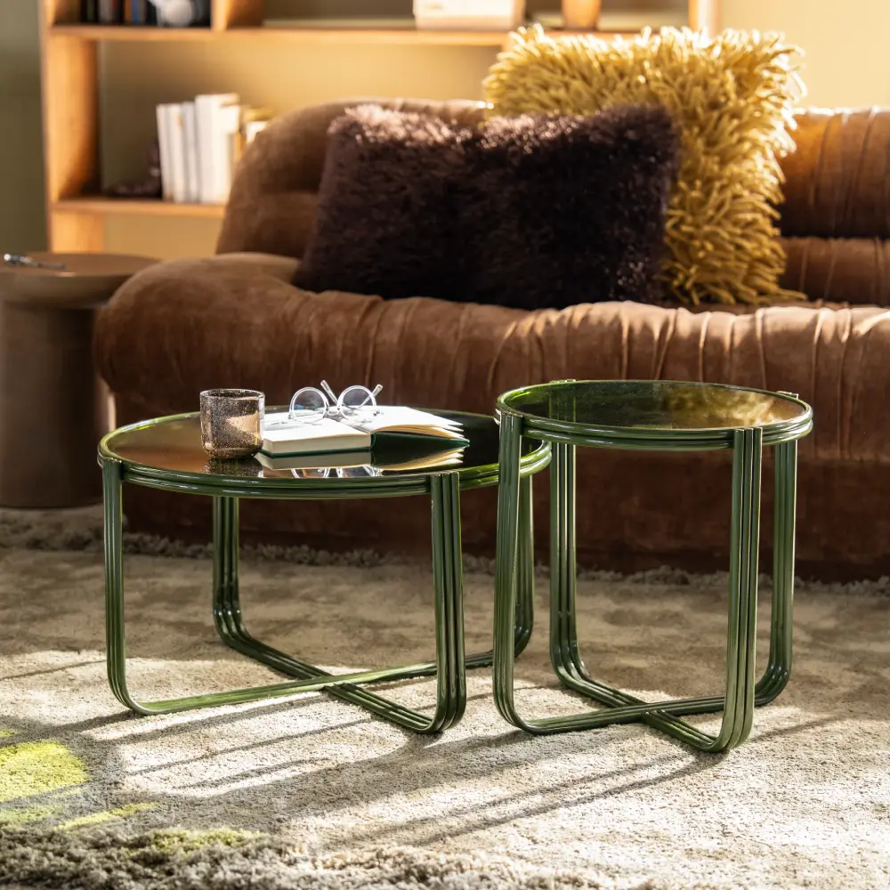 Groovy Couchtisch – grün, 63 x 63 x 35 cm