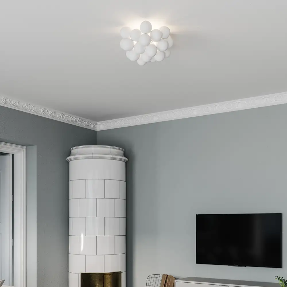 Brutto Decke Ø30cm Weiß 