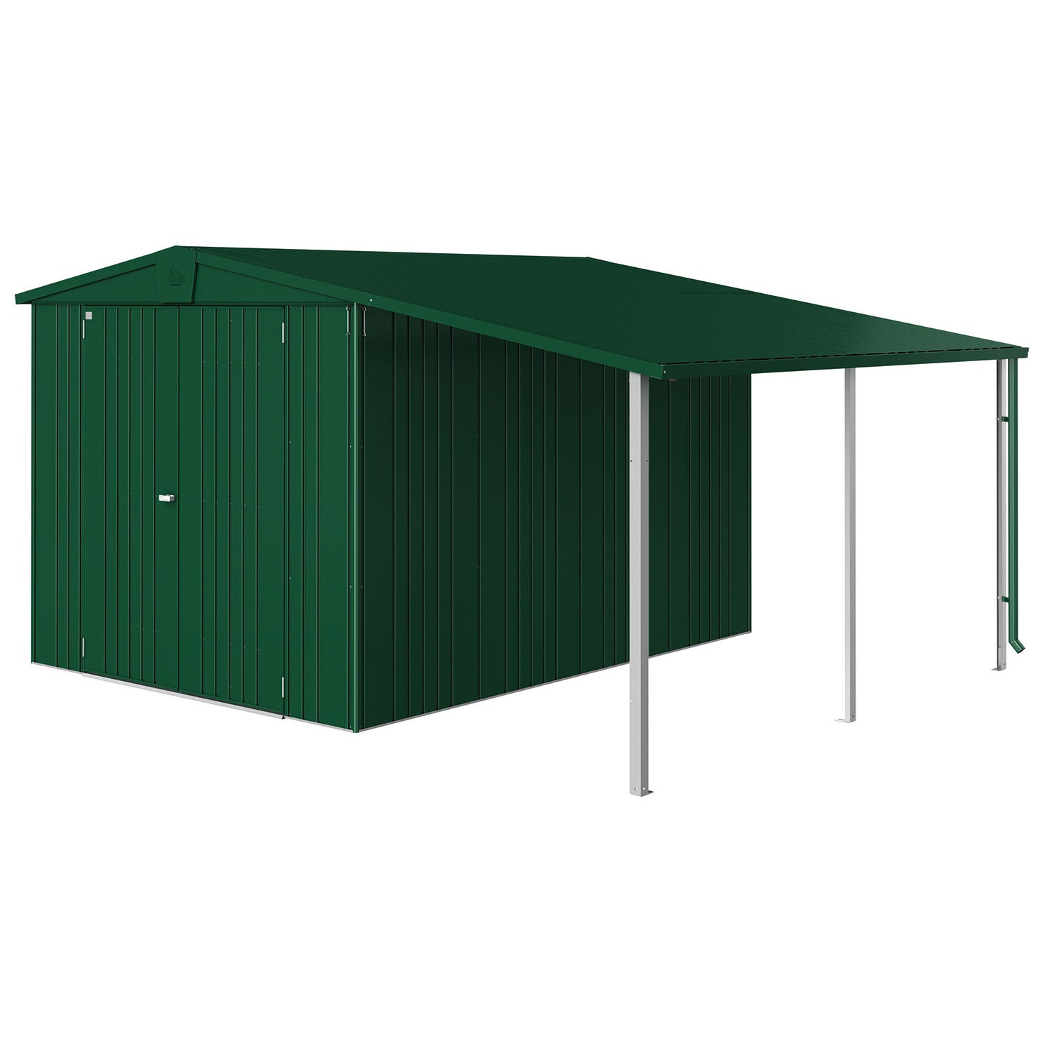 Europa Seitendach Gerätehaus Größe 67 dunkelgrün Biohort