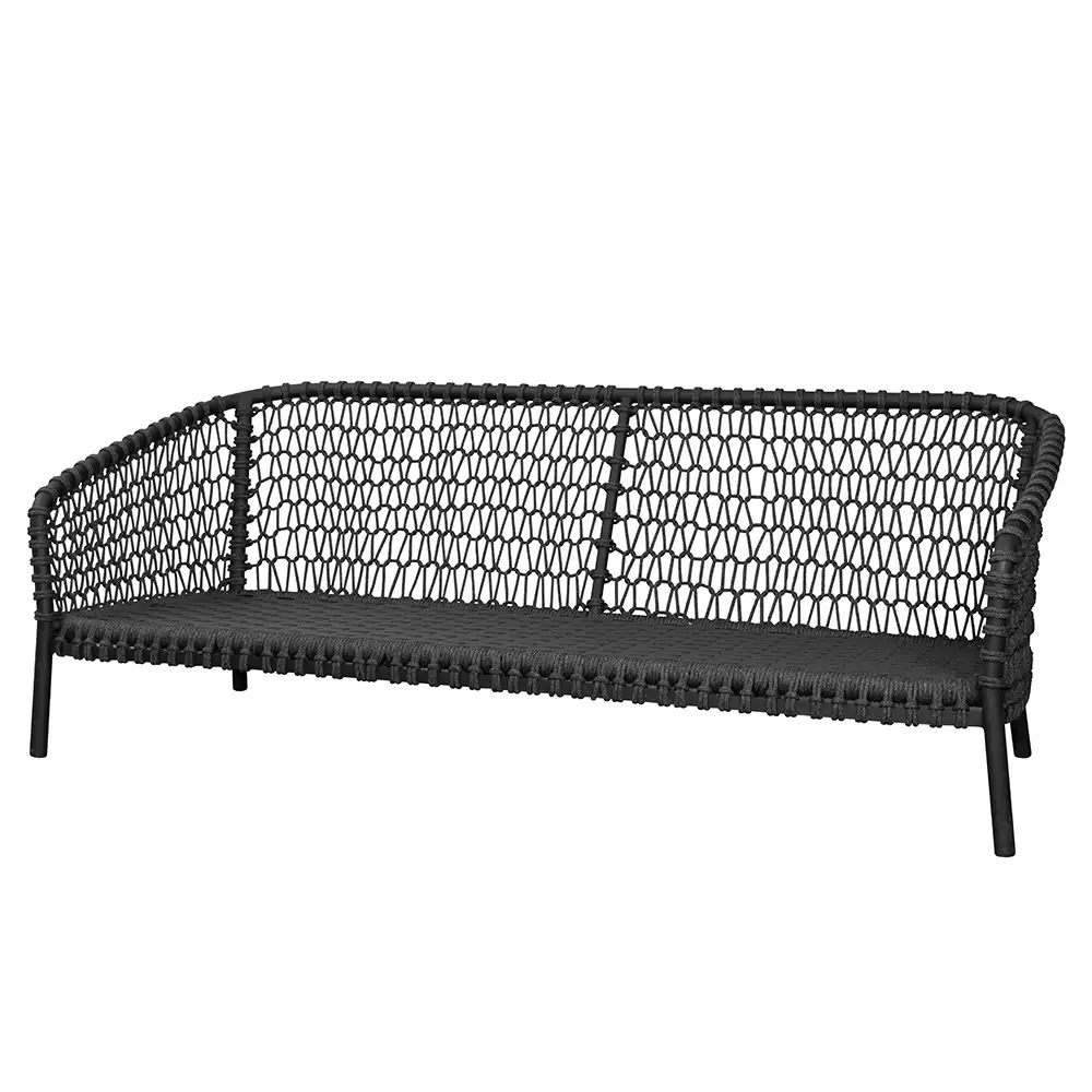 Ocean 3 Sitzer Sofa Dunkelgrau Soft Rope