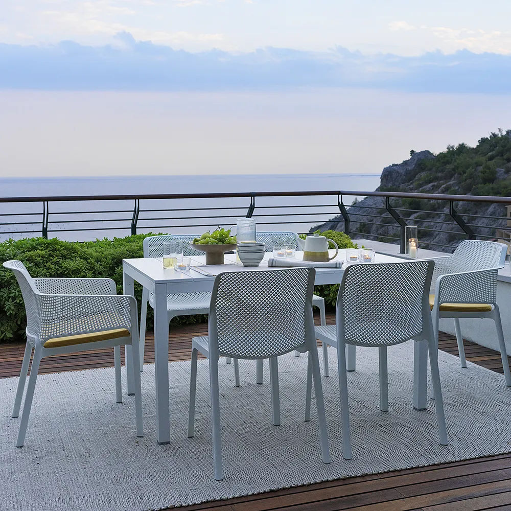 Rio Alu Esstisch 210/280x100 cm White