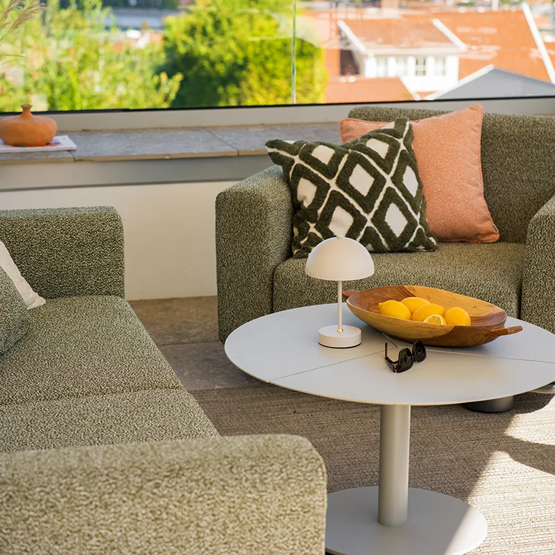 Bolster sessel Antracit / Teddy Verde