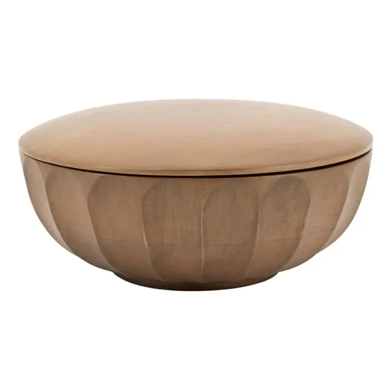 Storage bowl Yori large 19x19x9 cm Mangoholz Braun