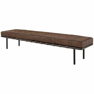 Princetown Bank 198 cm Braun Leder