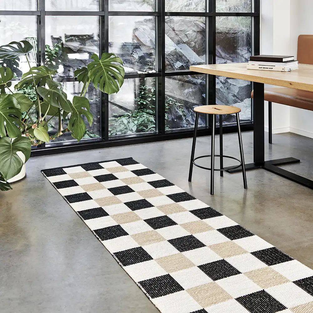 Pix Teppich 70x240 cm Black/Vanilla/Beige