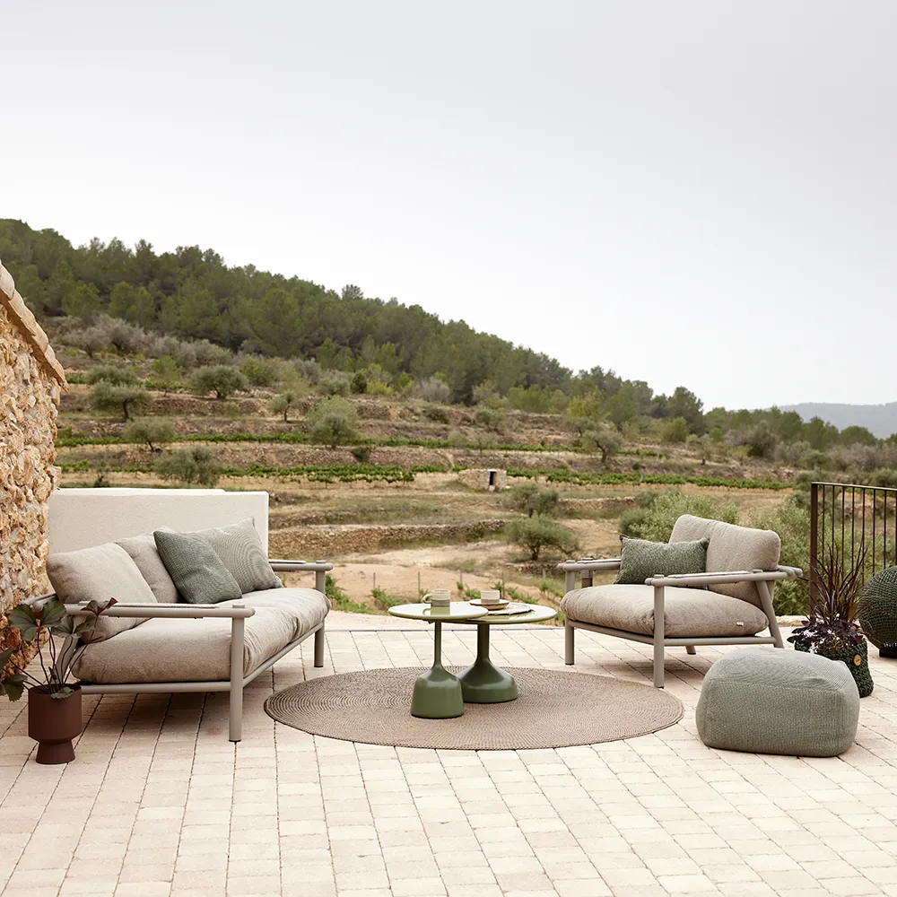 Sticks 2 Sitzer Sofa Taupe