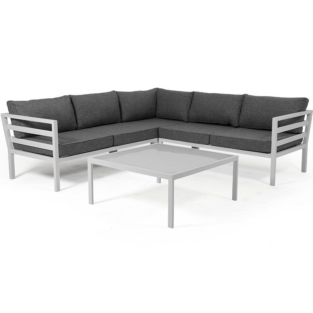 Weldon Fußhocker schwarz/grau