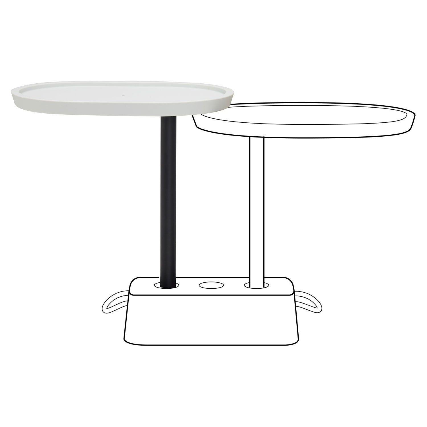 Bricks buddy extra Tisch für Bricks Tisch hellgrau