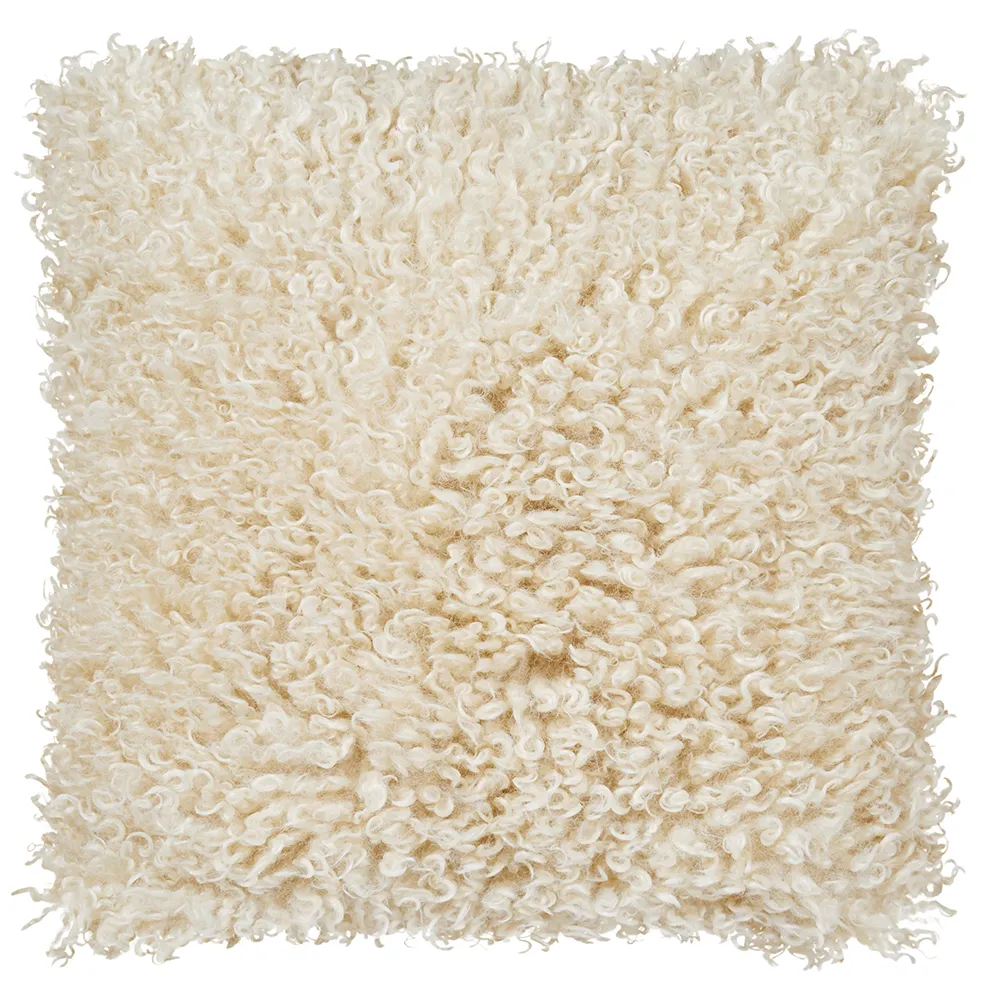 Wooly Zierkissen 45x45 cm Beige