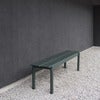 Linear Steel Bank 110x34 cm Dark Green