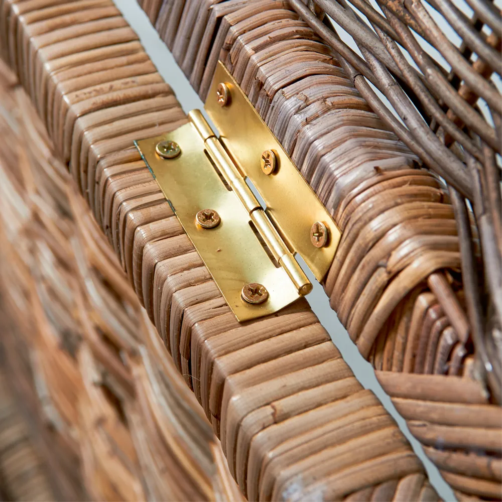  Rustikale Rattantruhe 90x40 cm