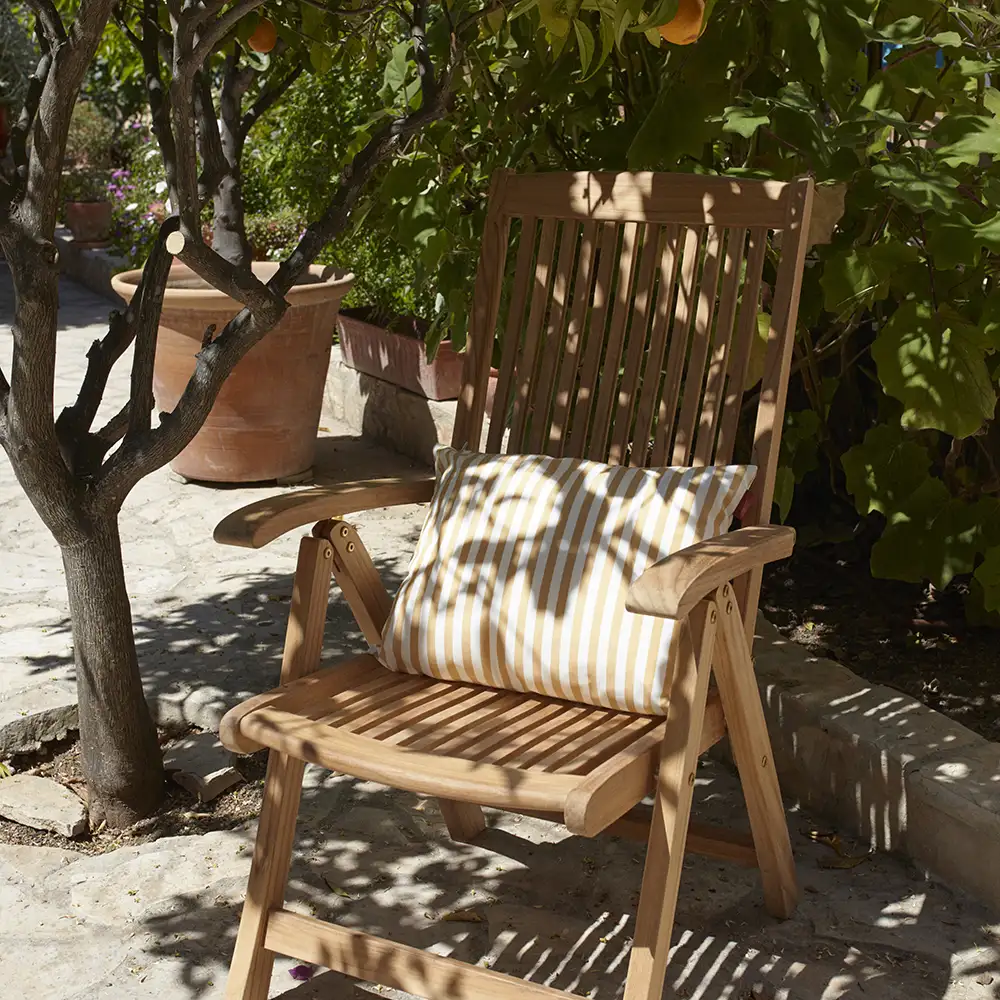 Barriere Zierkissen 50x40 cm Goldgelber Streifen