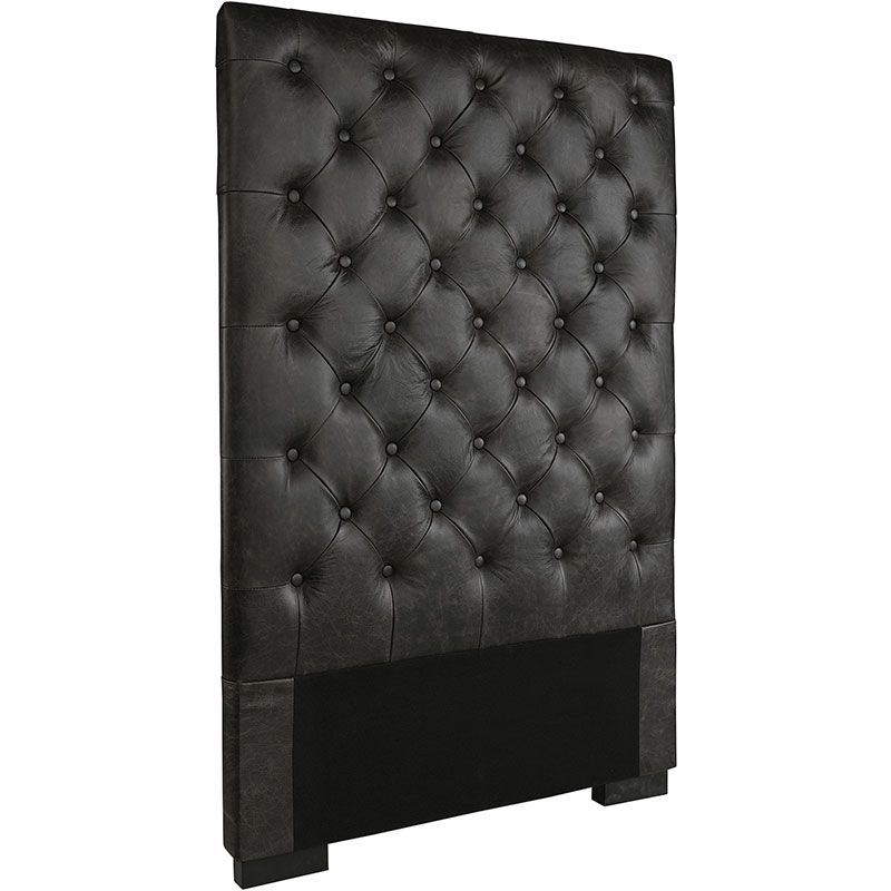 Vienna Kopfteil 90X140 Schwarzes Leder