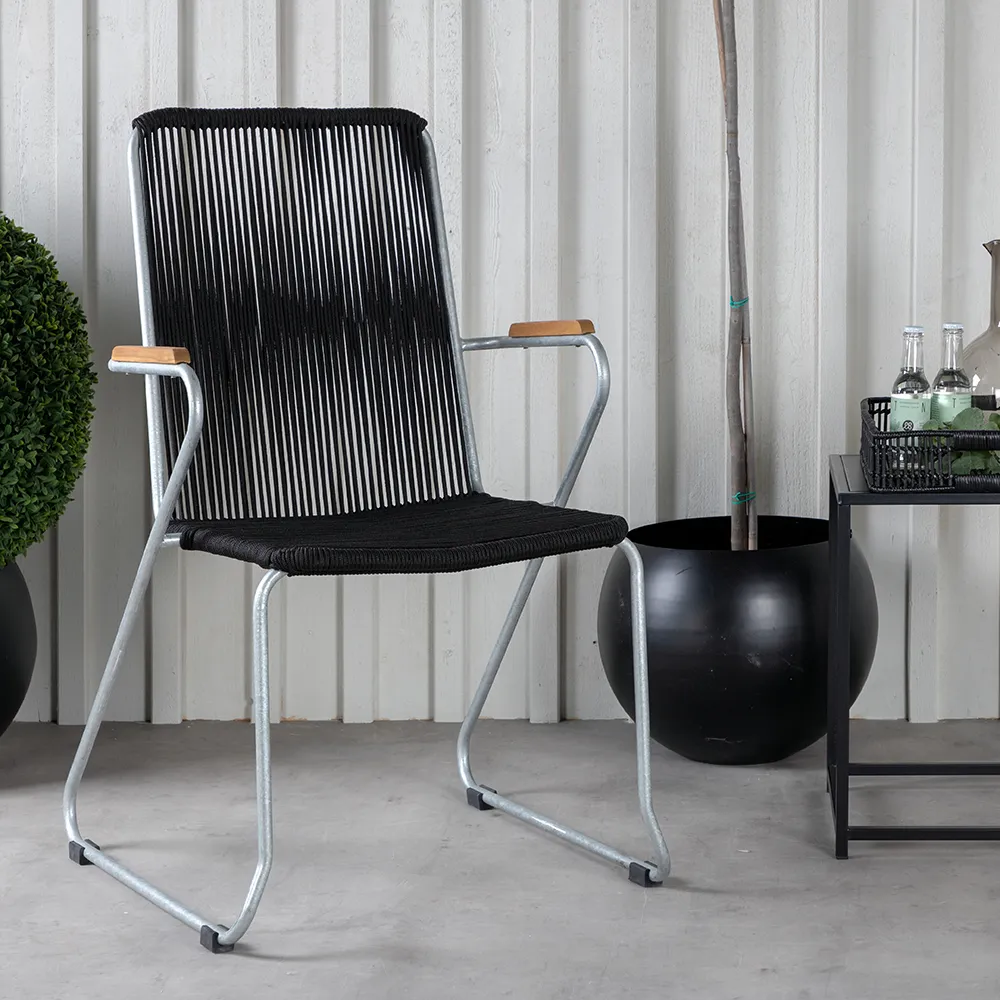 Bois Esszimmerstuhl Schwarz/Zink 2er-Pack