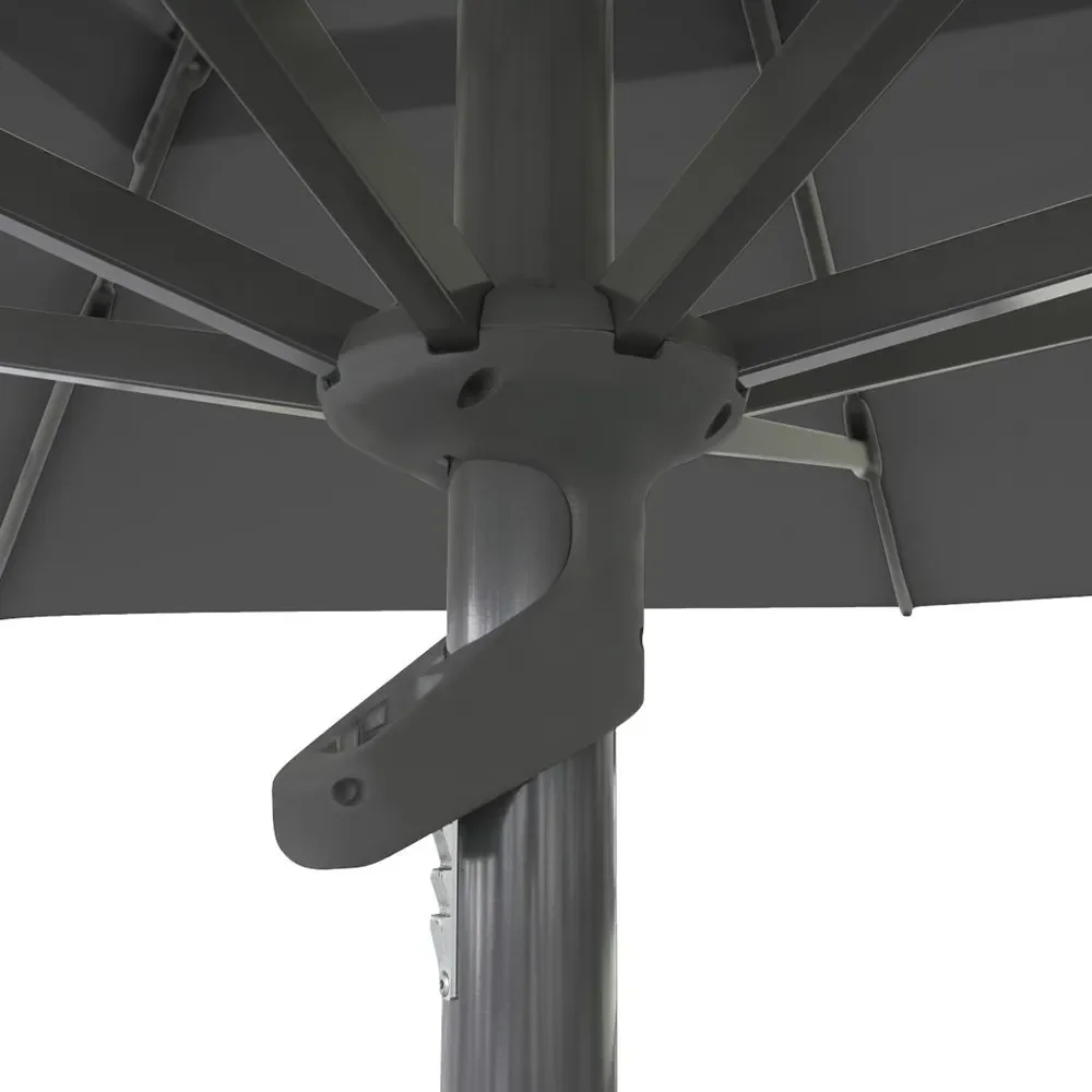 Mozzo Sonnenschirm 400x400 cm Grau/Anthrazit