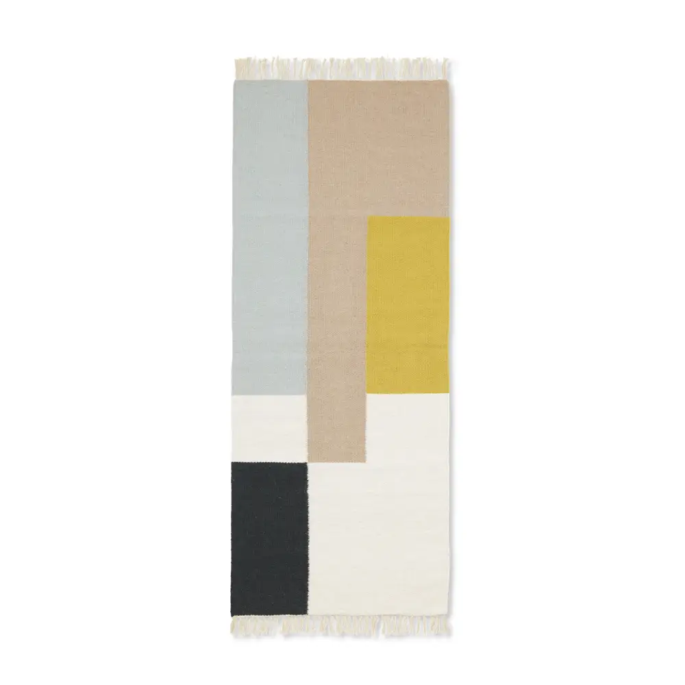  Kelim-Teppich 70x180 cm - Quadrate