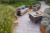 Angle Lounge Sofa Teak inkl. grauem Air Touch Kissenset