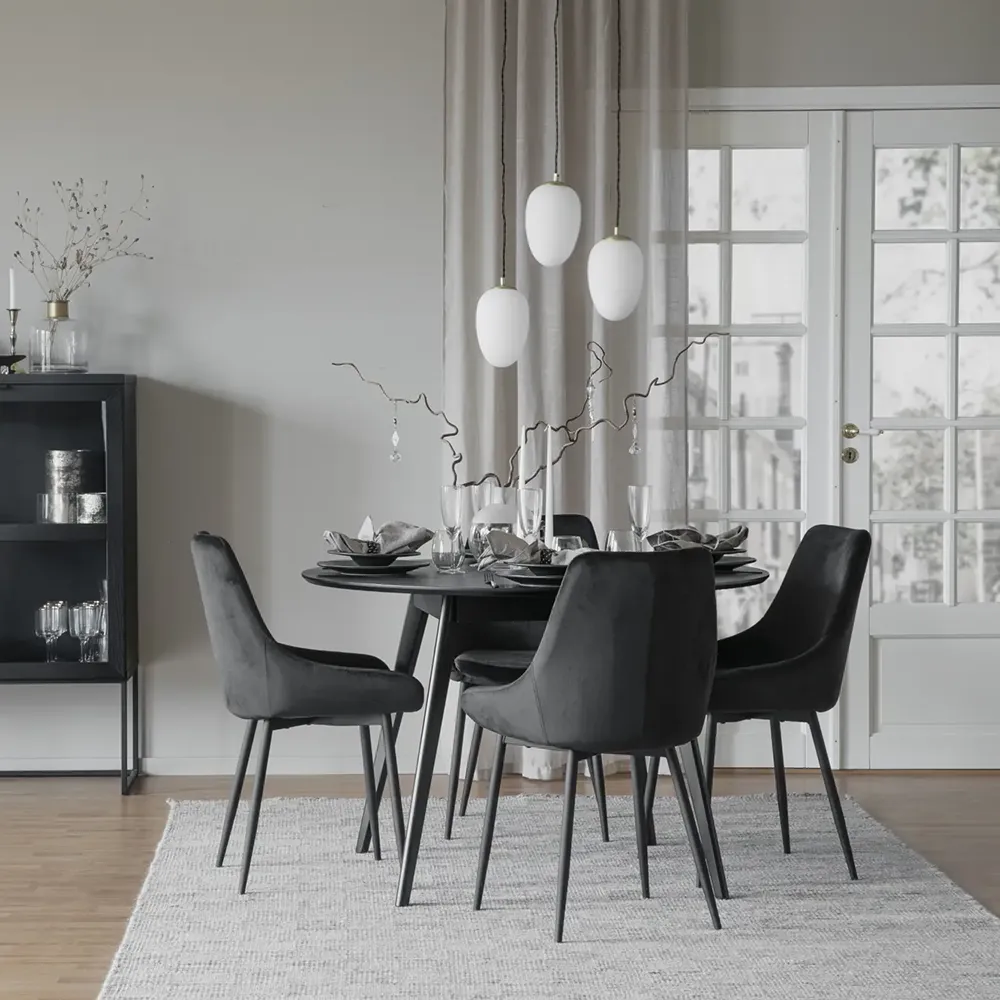 Sierra Esszimmerstuhl schwarz samt