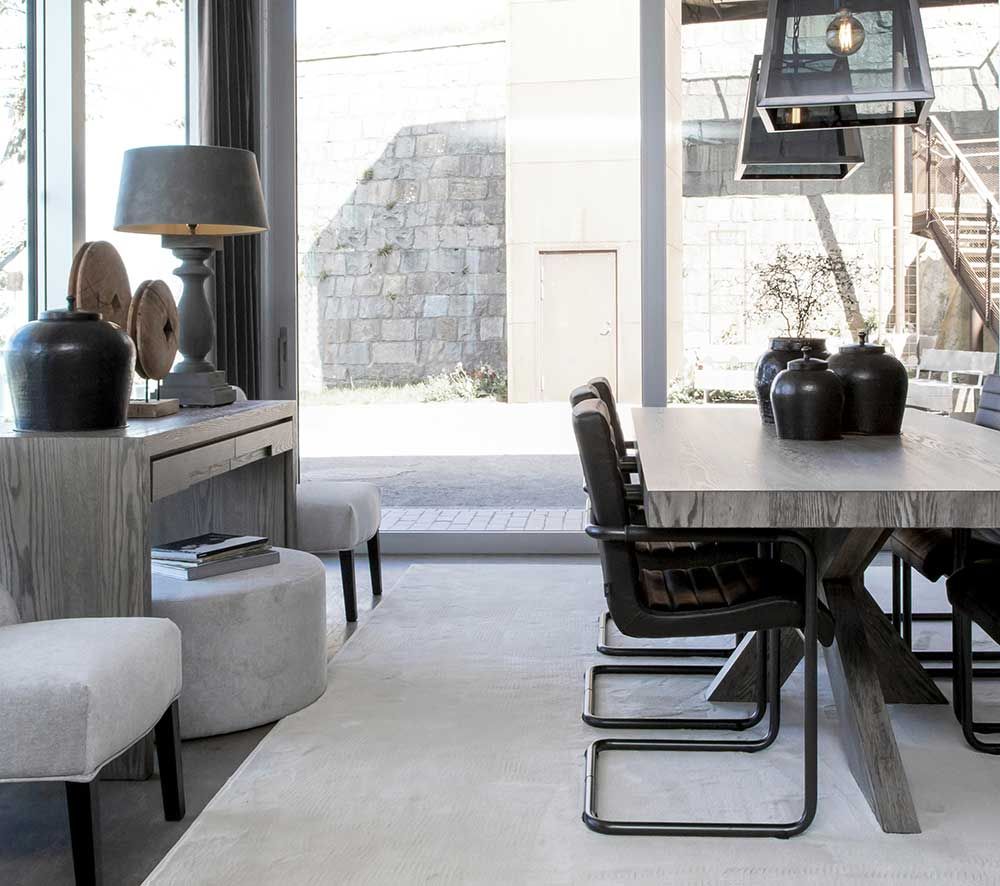 Hunter Esstisch 130 cm Antique Grau