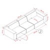 Willard Sofa 4-Sitzer Stoff Alice hellbeige