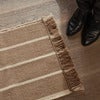 Calm Kelim Teppich 140x200 cm- Dark Sand/Off-white