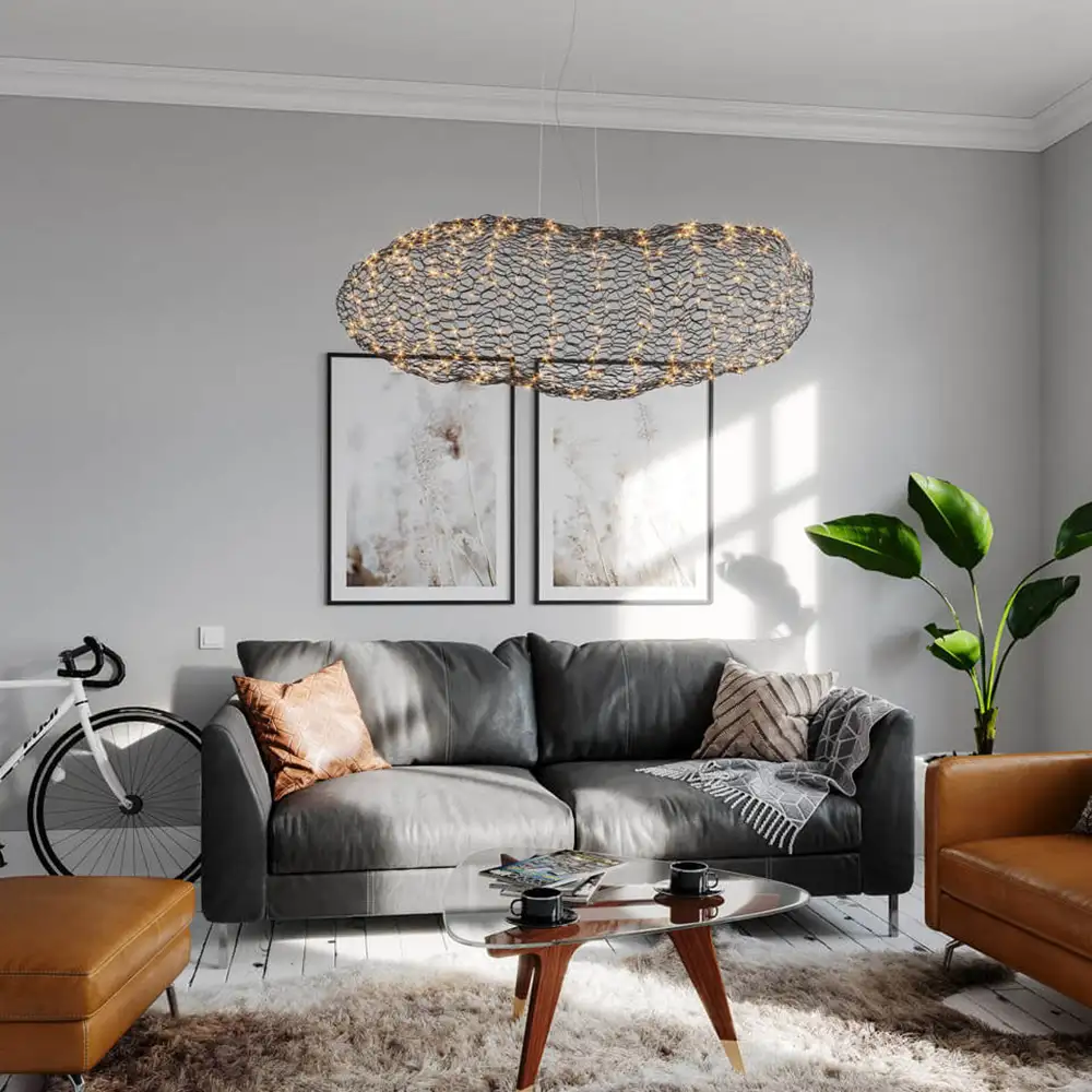 Hayden Deckenleuchte L115cm Schwarz 