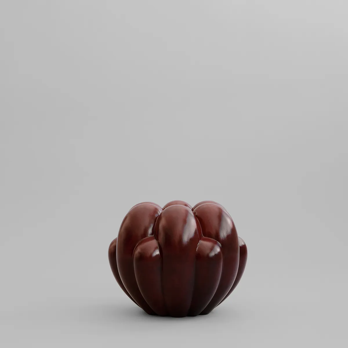 Handgefertigte Vase Bloom Mini Maroon H27 cm