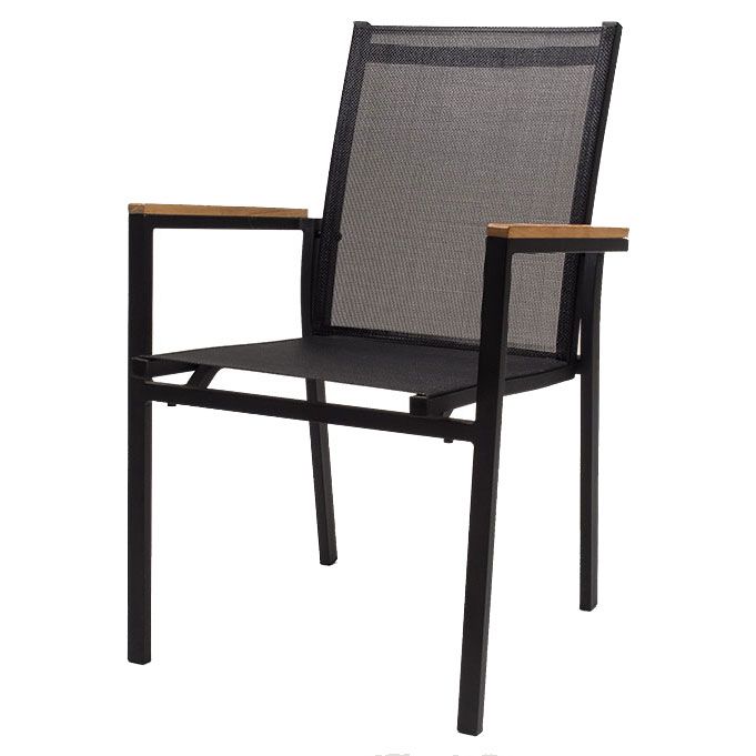 Avanti Stapelstuhl schwarz/teak