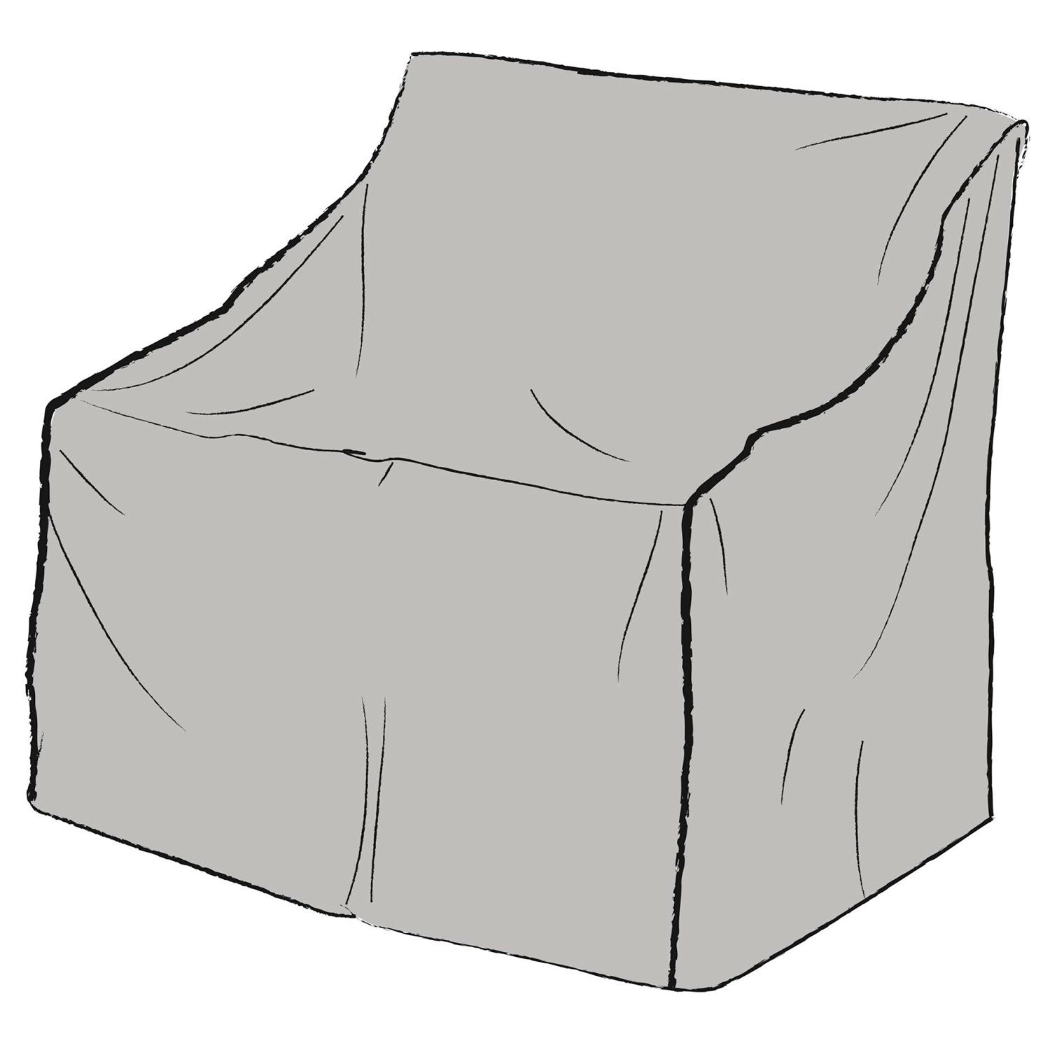 Möbelbezug Lounge-Sessel 92x97 cm Polyester grau 