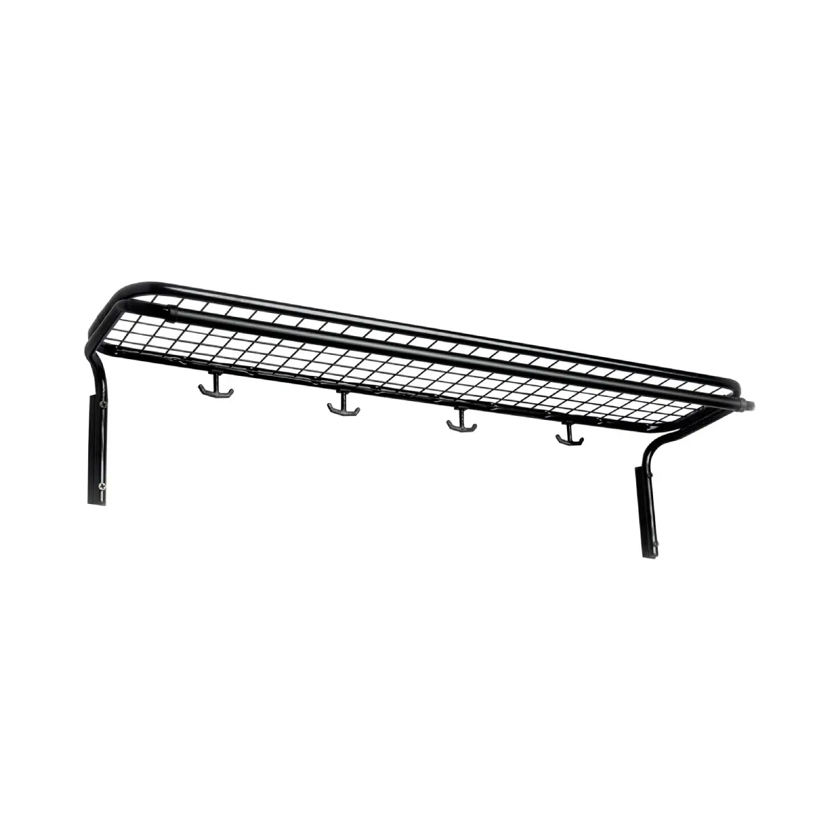 Classic Hutregal enkel 100 cm Schwarz Chrom