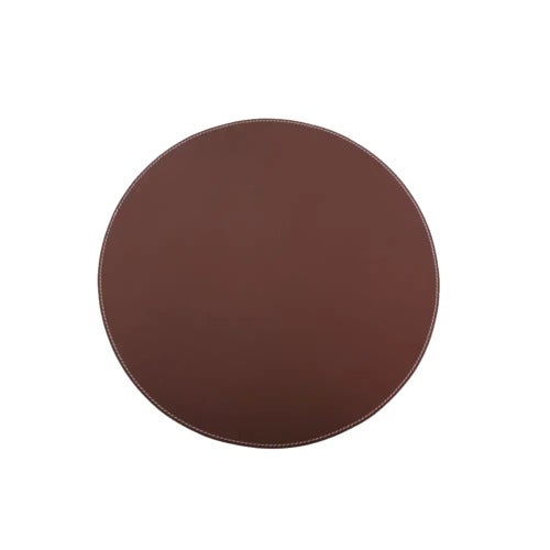 Platzset Ø: 38 cm Braunes Leder