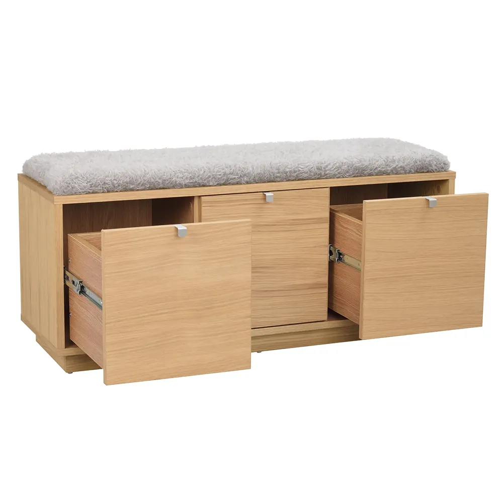 Confetti Aufbewahrungsbank geölter Eiche//Schafslederoptik