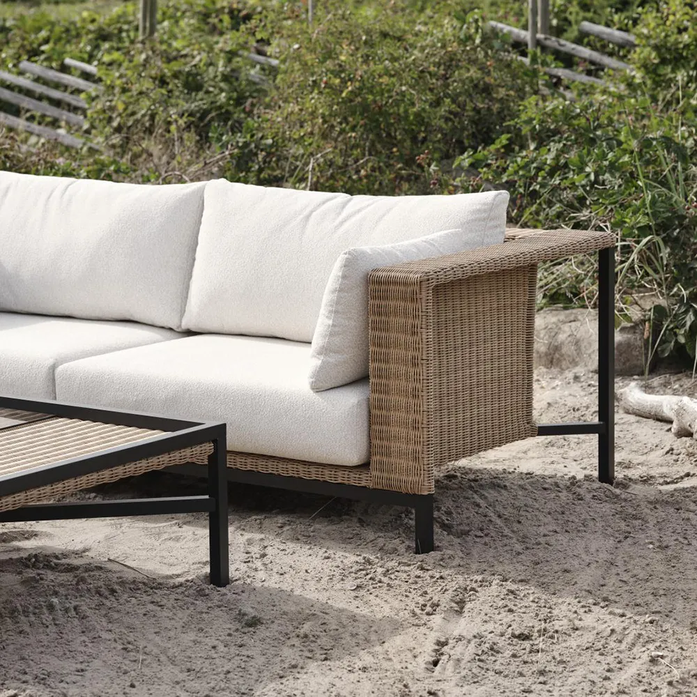 Shell Sofa Teddy Rice/ Black