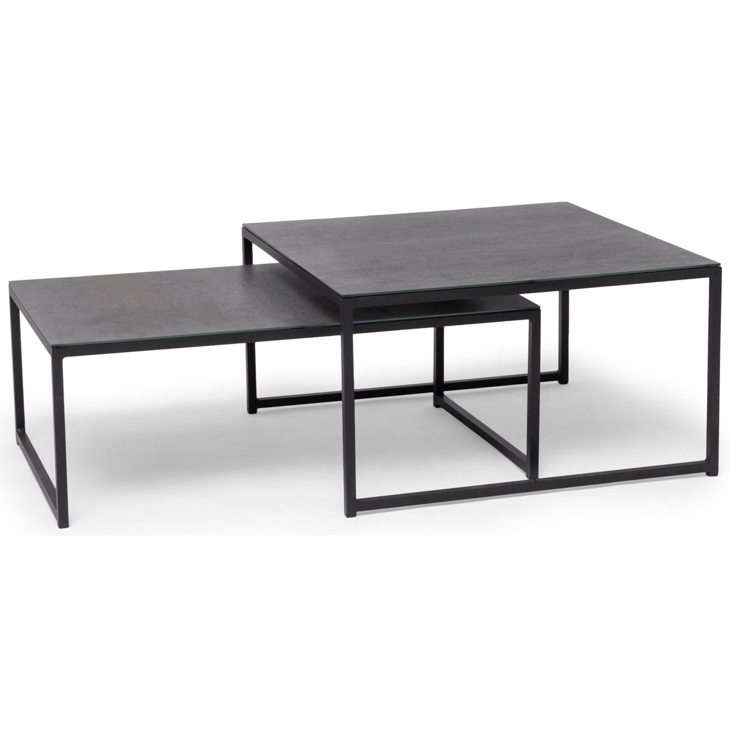 Jet Set Couchtisch 2er-Pack Aluminium 