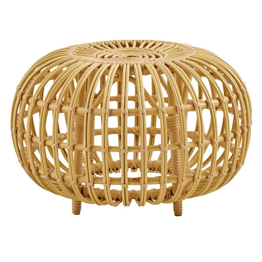 Hocker Ø55 cm Natur Rattan