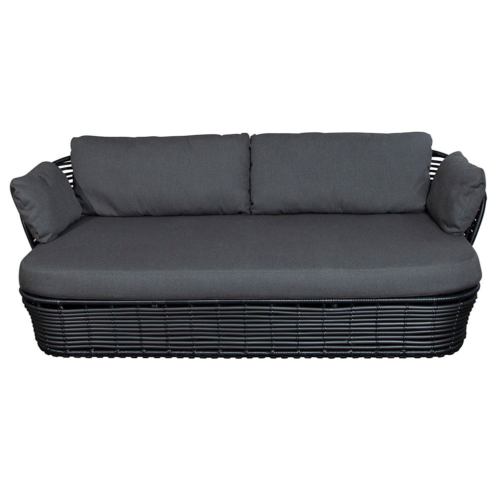 Loungesofa Basket Graphit Künstliches Rattan Inkl Grau Airtouch Kissen Set