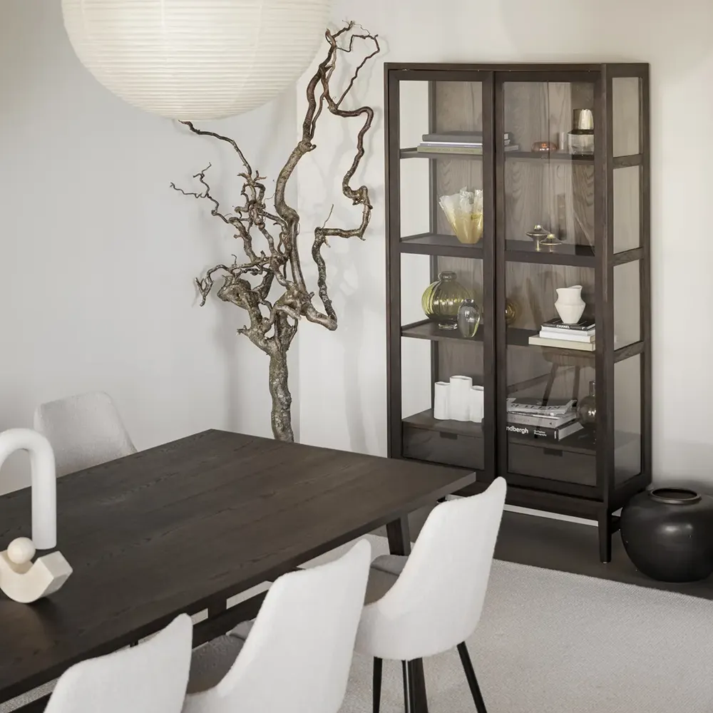 Hazelton Vitrine braun geöltes Eiche