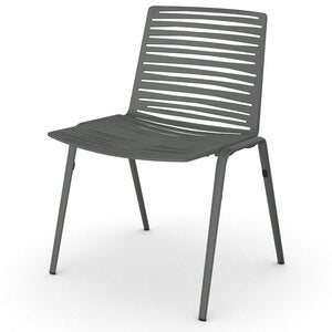 Zebra Esszimmerstuhl Metallic Grau