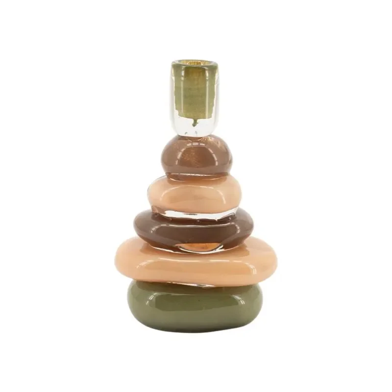 Toras 1 Kerzenhalter 12,5x9,5x25 cm Glas multicolour