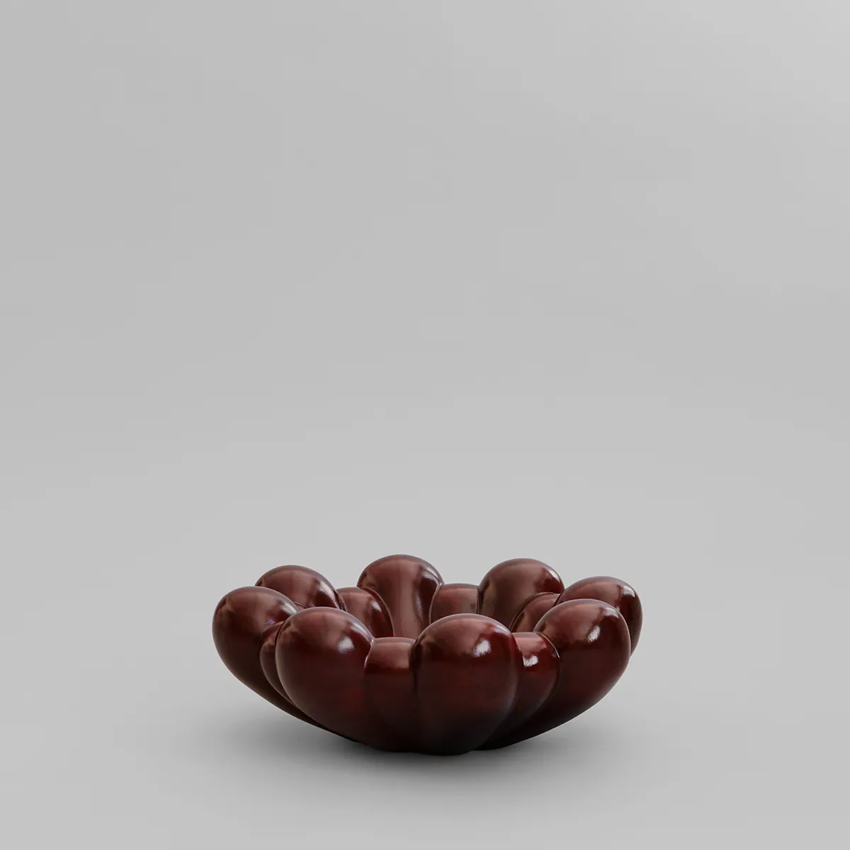 Handgefertigte Dekoschale Bloom Maroon Ø 44 cm